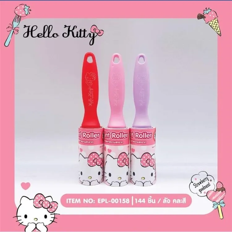 ดึงฝุ่นใหญ่ 30แผ่นด้ามมีรูแขวน Hello Kitty(1*12)  ลิขสิทธ์ถูกต้อง