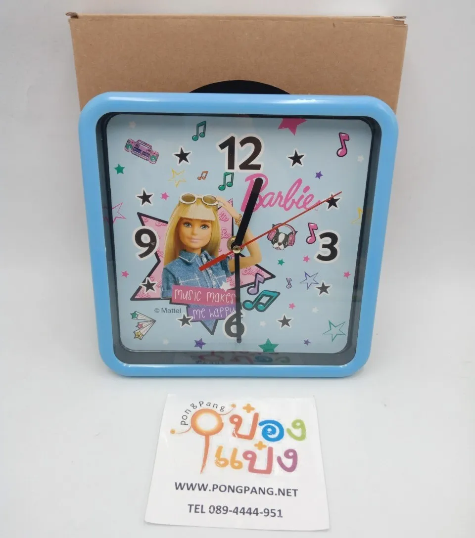 นาฬิกาติดผนัง ลาย Barbieลิขสิทธ์ถูกต้อง 63บาท/ชิ้น ขั้นต่ำ3 ชิ้น