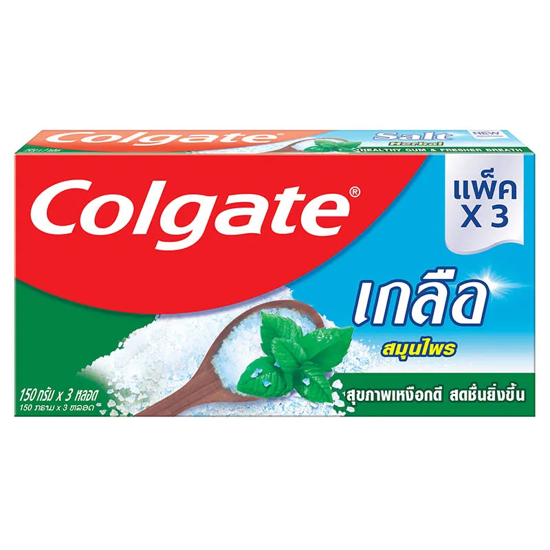 ยาสีฟัน คอลเกต 150 กรัม เเพ็คคู่ สูตรเกลือสมุนไพร  1*18