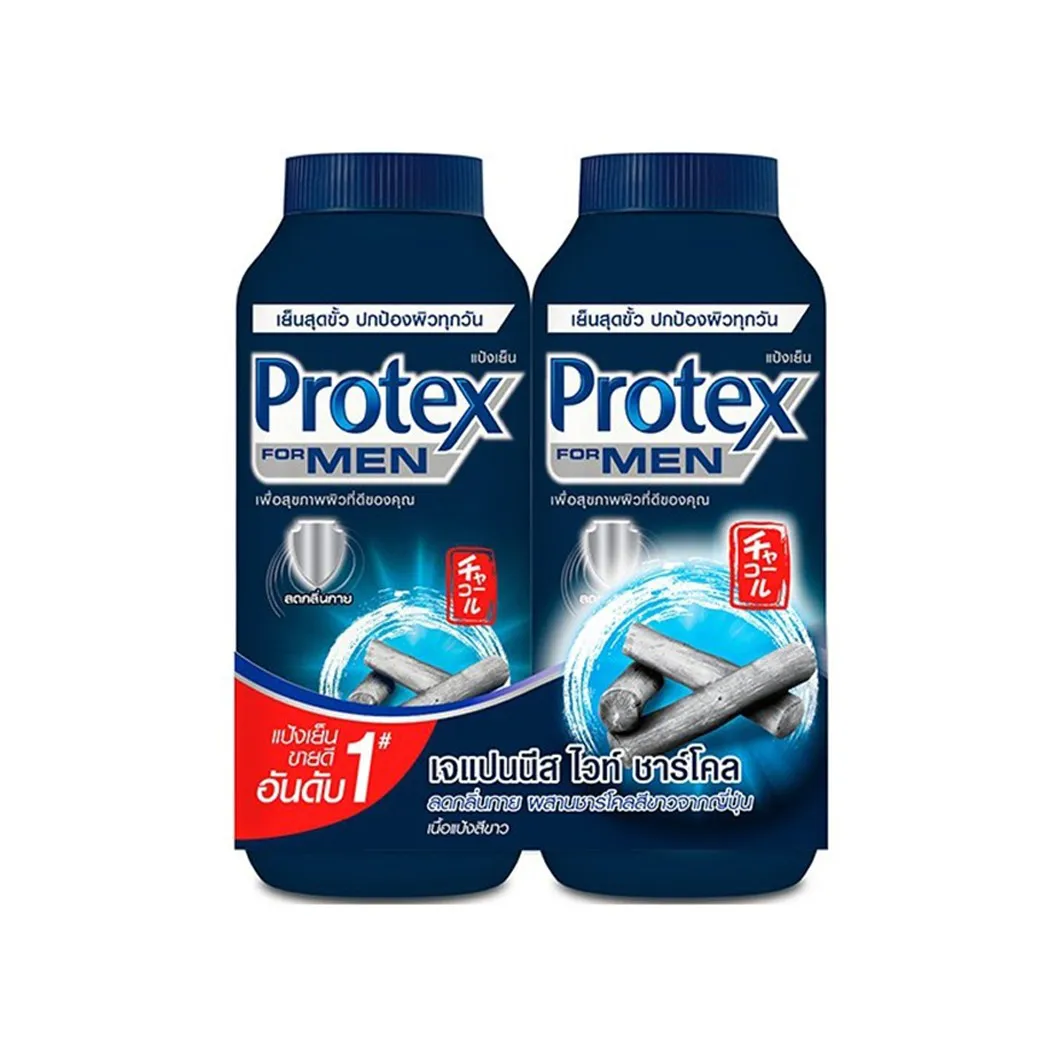 แป้งโพรเทค 280 กรัมแพ็คคู่ เจเปนนีส ไวท์ โคล  สีน้ำเงินเข้ม 1*24