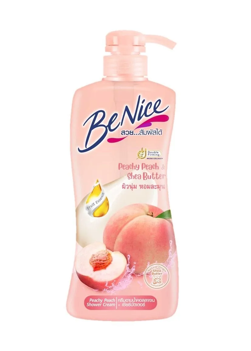 บีไนซ์ น้ำพีชเชียบัตเตอร์ ครีมอาบน้ำ 450ML 1*12