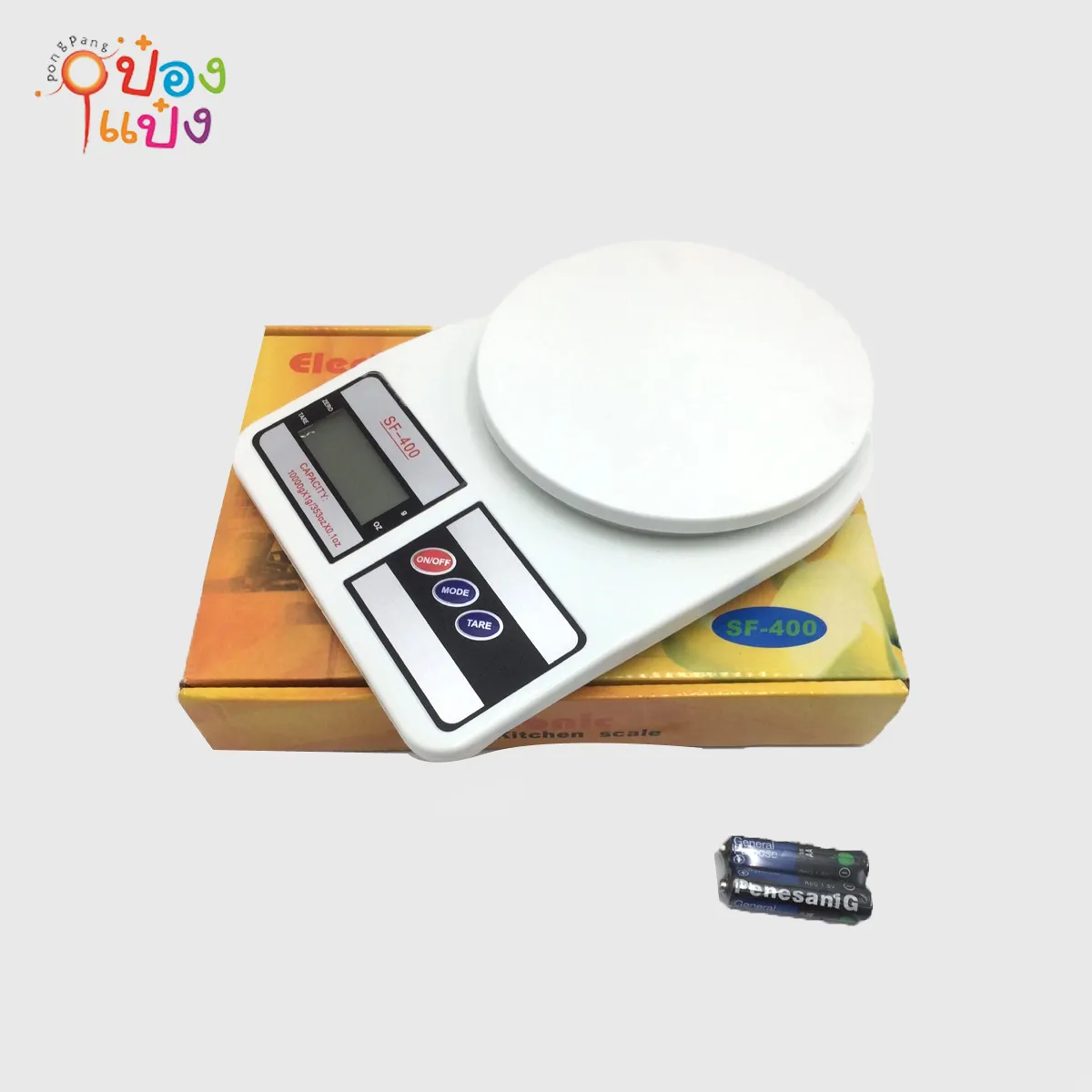 เครื่องชั่ง ดิจิตอล+ถ่าน 2ก้อน SF-400 57.5บาท/ชิ้น ขั้นต่ำ3ชิ้น YW85034