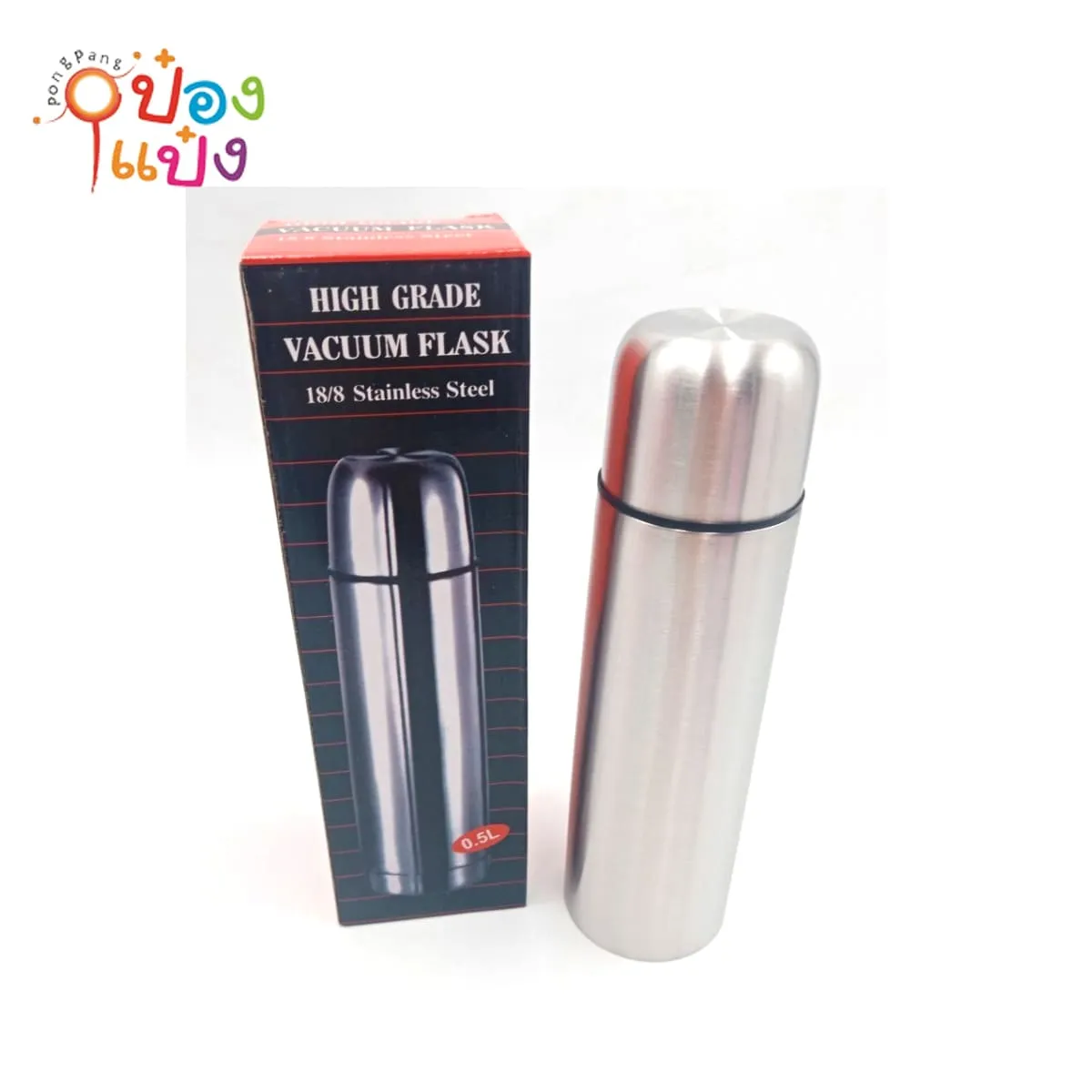 กระติกน้ำร้อนสแตนเลส 500ml สีเงิน HIGH GRADE DOUBLE FLASK 1*60  WY-M0613C