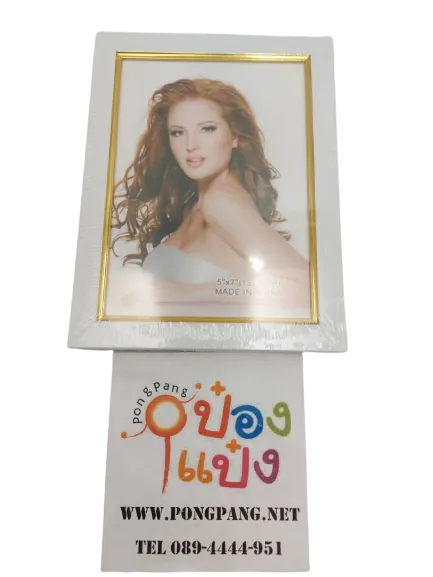 กรอบรูปPVCใส กรอบสีขอบทอง 5x7  คละสี (1*36)  ***ขายยกลัง*** GT0262