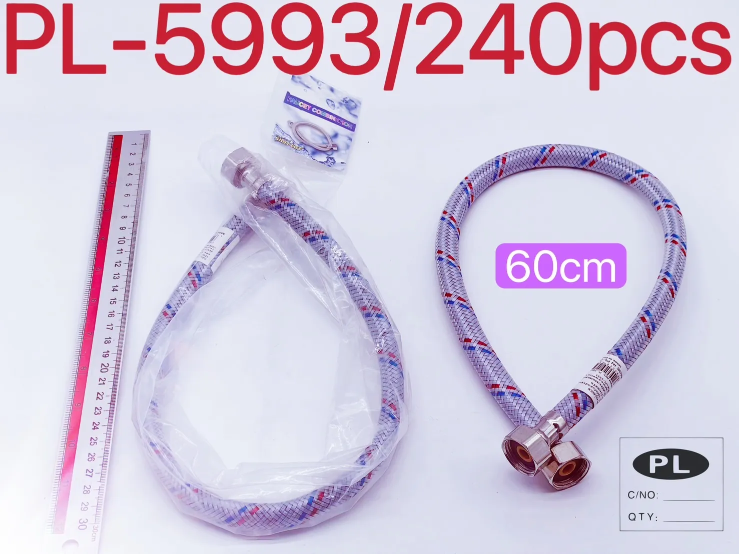สายน้ำดี สเตนเลสลายถัก 60CM.# 1*240 T11674 P8643