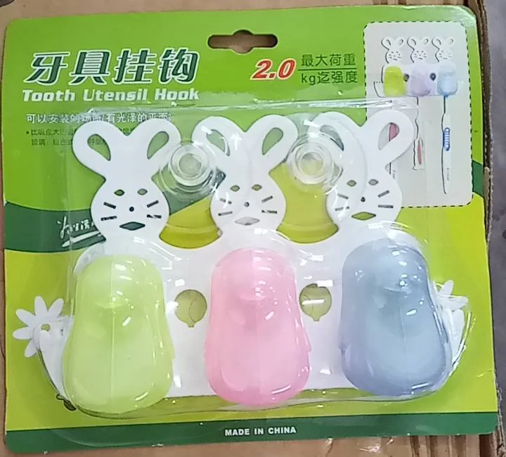 แขวนแปรงสีฟัน 3ช่อง รูปกระต่าย P8947 SG-CL042