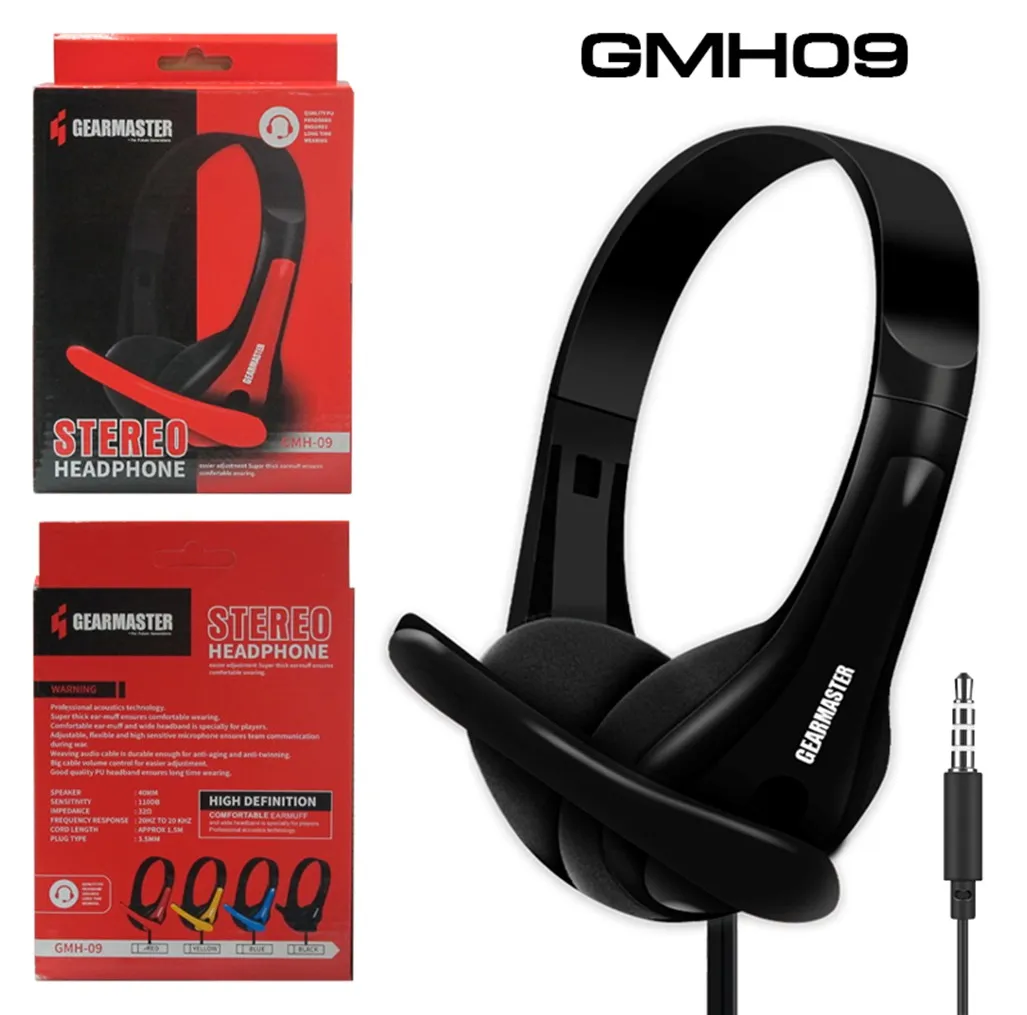 หูฟัง HEADPHONES 3.5mm. GEARMASTER (1*25)