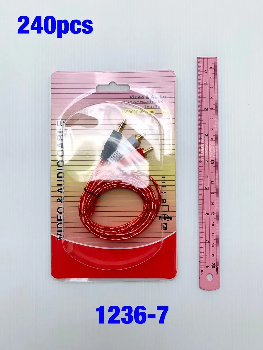สายAux 3หัว Video Audio 1 OUT 2 คละสี 1*240  NJ-031801 CX105