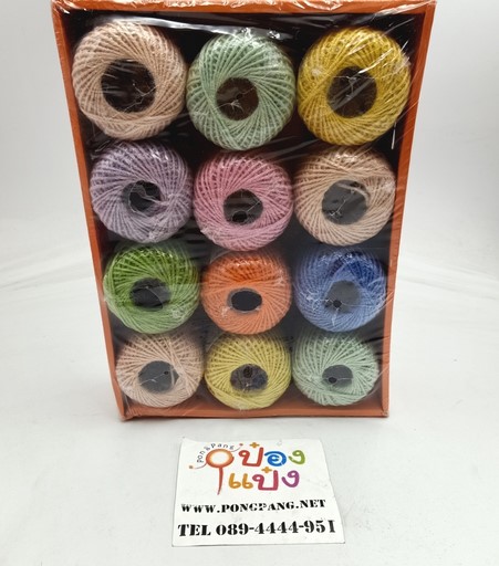 เชือกมัดกล่อง คละสี หลอดกลม