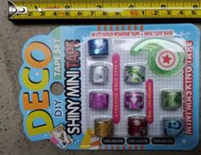 *เทปเล็ก+แท่นตัด 9+1 ลายแฟนซี DECO DIY TAPE SET T6712