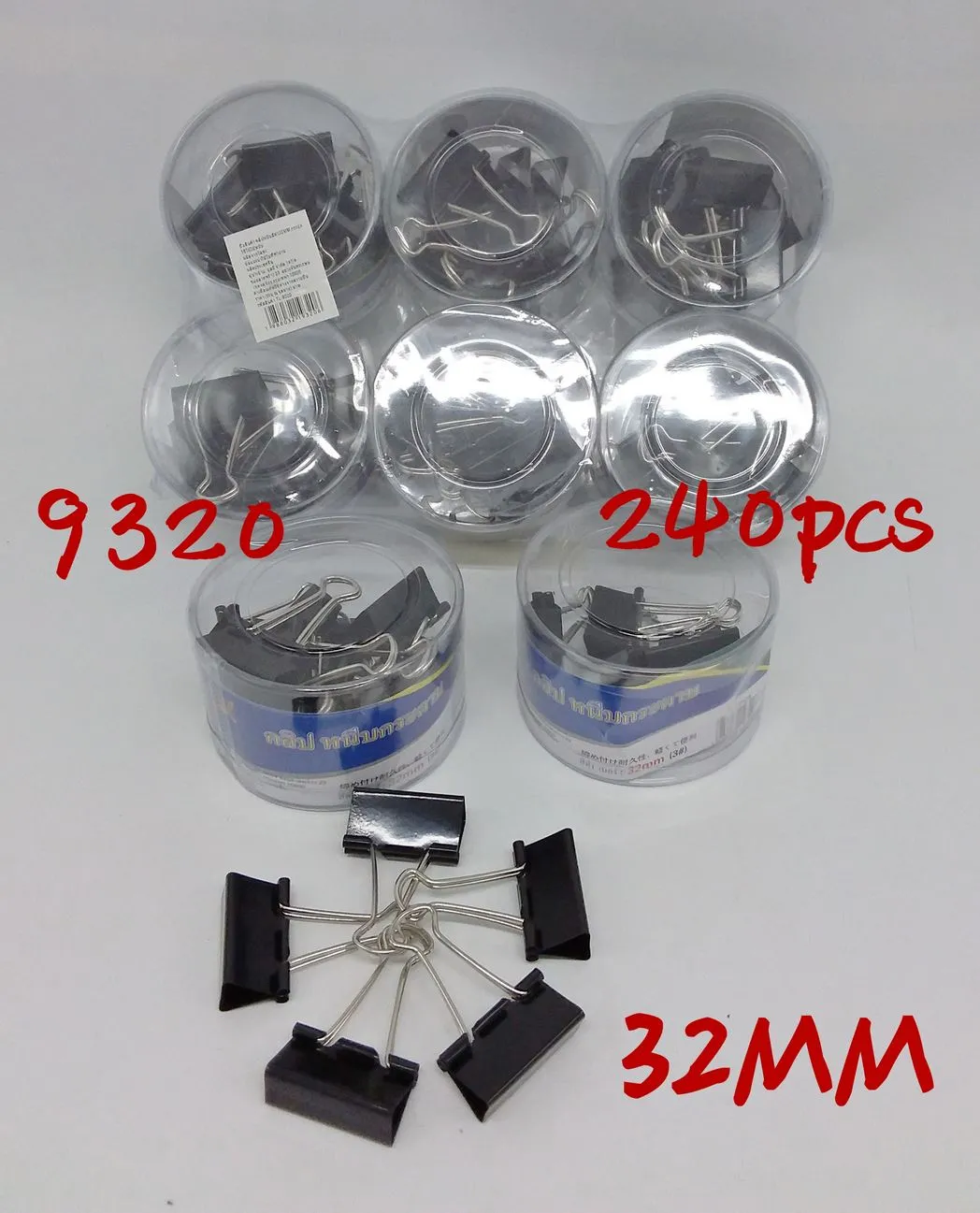 ตัวหนีบเอกสาร 32มม 10ตัวสีดำ #SG-HH189 S832 T20433 GT0330