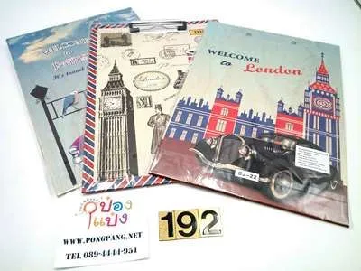 กระดานหนีบเอกสาร ลายวิวยุโรป A4 ขอบไม้บรรทัด 1*200 ST-G2001025A  