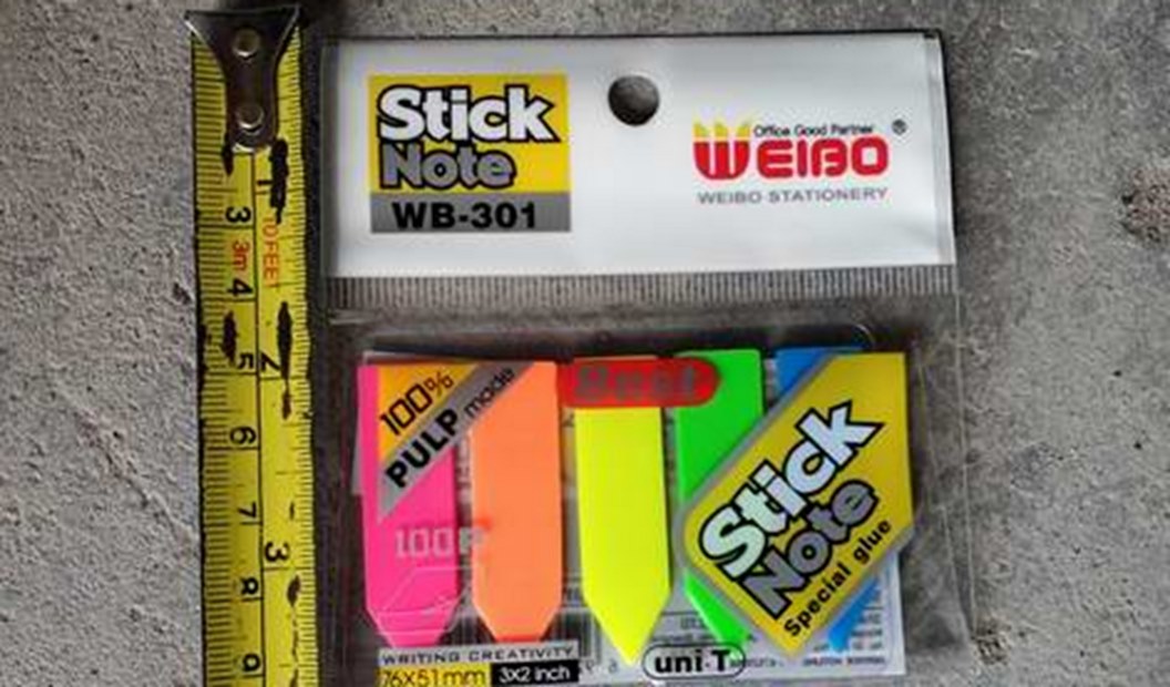 กระดาษโน๊ต  Index (โพสท์อิท) 5สีไม่มีปก ลูกศร สินค้า 10บาท