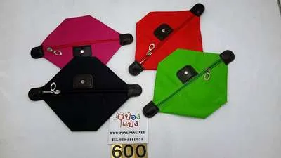 กระเป๋าขอบหนังมีซิป คละสี (1*600)T5438