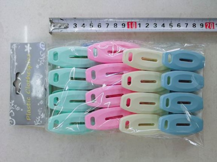 กิ๊บหนีบผ้าพลาสติกแผง 1x16 วงรีขีด  JSB-BY224