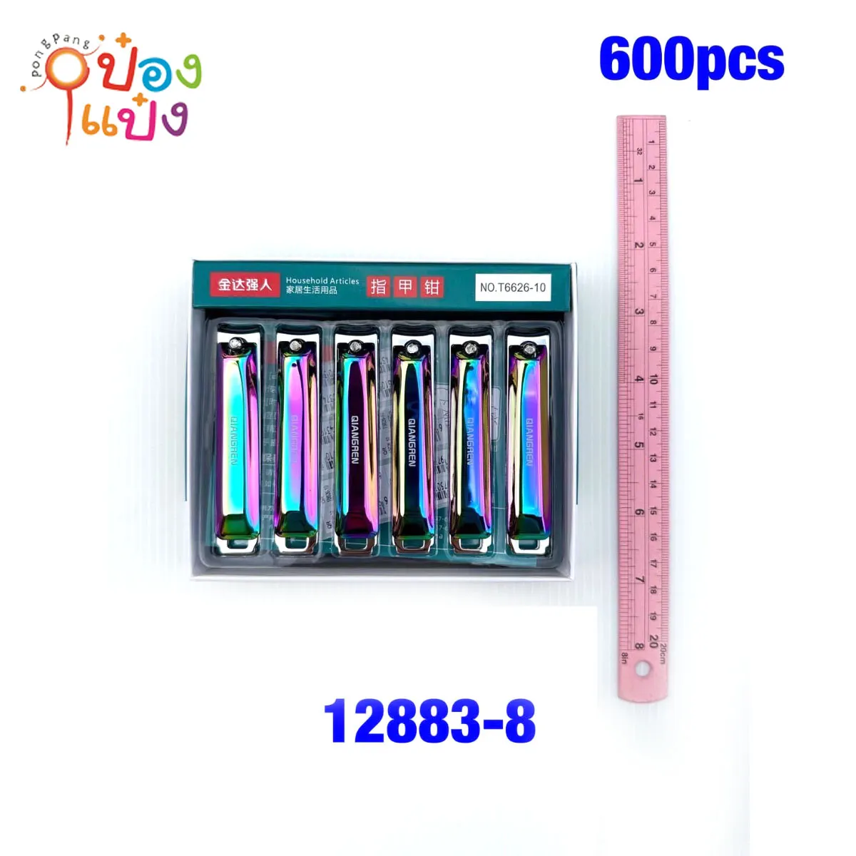 กรรไกรตัดเล็บ T6626-10 ปากตรงสีเงิน   #1*600 LY85891