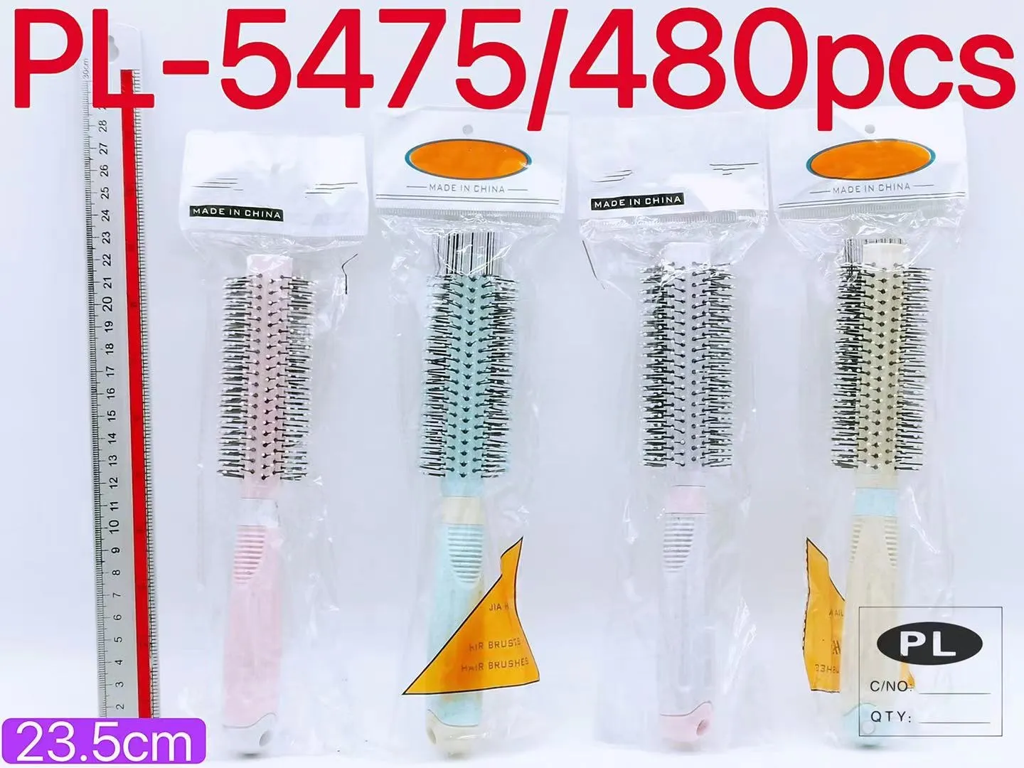 หวีดัด หวีม้วนผม คละสี  P5474  T14460 SG-HA246