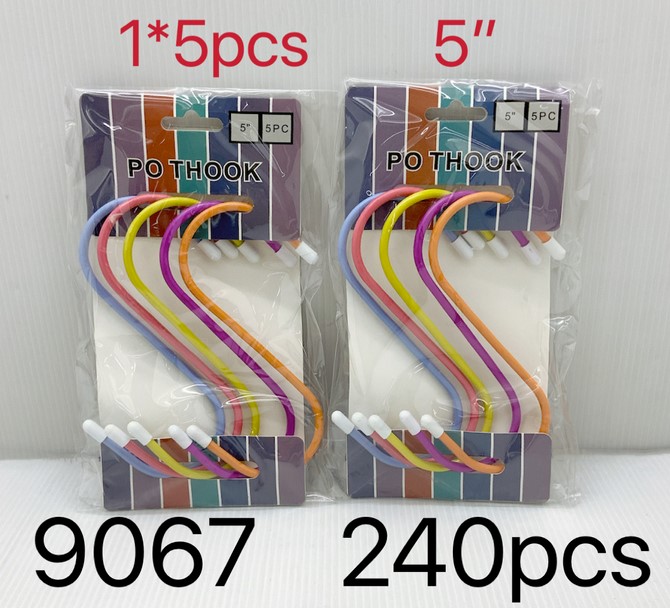 ตะขอ S 5pcs  คละสี  5นิ้ว  1*240  P7824 YW83968