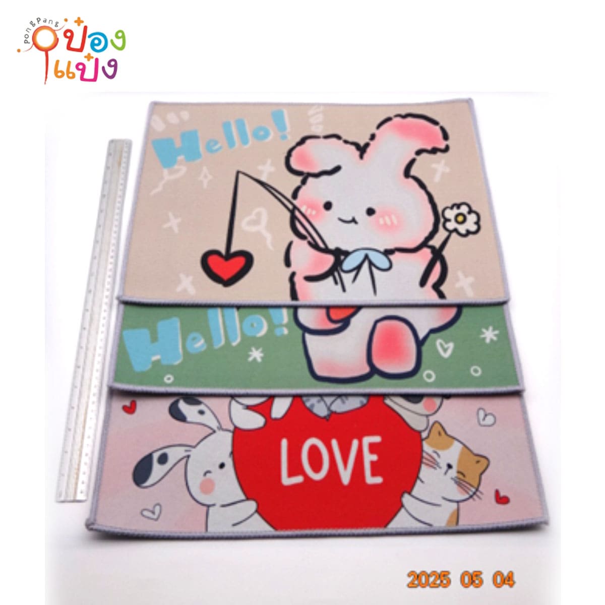 พรมเช็ดเท้าสี่เหลี่ยม คละลาย 35x45cm. 1*100