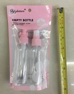 ขวดสเปรย์+ขวดโลชั่น 9x3CM. EMPTY BOTTLE  บรรจุ 55ซีซี  คละสี  BY322