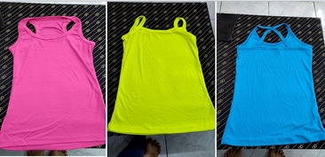 เสื้อกล้าม ผู้หญิง ผ้ายืด แขน คละแบบ คละสี (1*12)