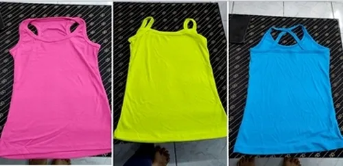 เสื้อกล้าม ผู้หญิง ผ้ายืด แขน คละแบบ คละสี (1*12)